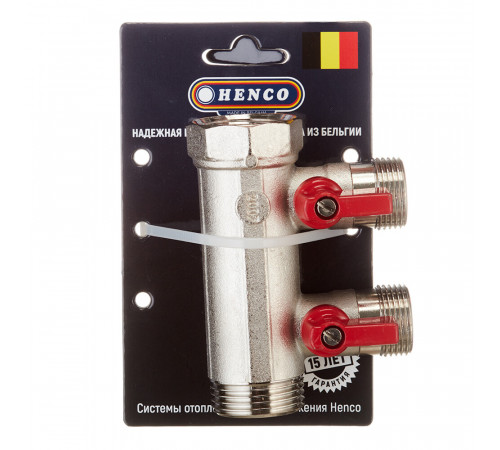 Коллектор Henco 1 ВР(г) х 2 выхода 3/4 НР(ш) ЕК х 1 НР(ш) с шаровыми кранами (VB060502-ROOD) Коллектор Henco 1 ВР(г) х 2 выхода 3/4 НР(ш) ЕК х 1 НР(ш) с шаровыми кранами (VB060502-ROOD)