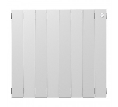 Радиатор биметаллический Royal Thermo Piano Forte 500 мм 8 секций 1' боковое подключение 591х640 мм белый Радиатор биметаллический Royal Thermo Piano Forte 500 мм 8 секций 1' боковое подключение 591х640 мм белый