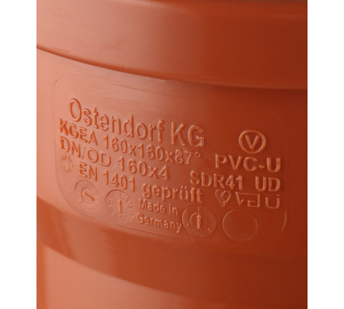 Тройник Ostendorf KGEA d160 мм 87° пластиковый для наружной канализации (222400) Тройник Ostendorf KGEA d160 мм 87° пластиковый для наружной канализации (222400)