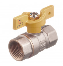 Кран шаровой газовый СТМ 1/2 ВР(г) х 1/2 ВР(г) бабочка