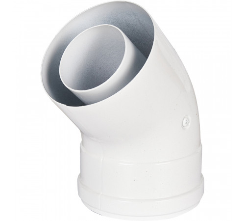 Отвод коаксиальный Rommer d60/100 мм 45° комплект Отвод коаксиальный Rommer d60/100 мм 45° комплект