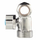 Кран шаровой латунный Valtec 1/2 ВР(г) х 3/4 НР(ш) х 1/2 НР(ш) к бытовой технике проходной бабочка трехходовой (VT.256.N.04)