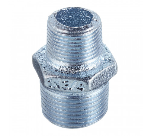Ниппель переходный Gebo Platinum (245-22V) 3/4 НР(ш) х 1/2 НР(ш) чугунный оцинкованный