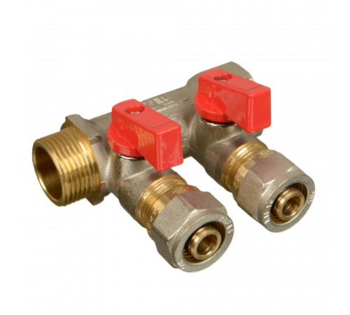Коллектор Terma 3/4 ВР(г) х 2 выхода 16 обж(ц) х 3/4 НР(ш) с шаровыми кранами (35991) Коллектор Terma 3/4 ВР(г) х 2 выхода 16 обж(ц) х 3/4 НР(ш) с шаровыми кранами (35991)