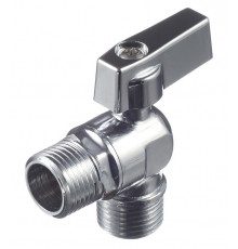 Кран шаровой латунный Valtec 1/2 НР(ш) х 1/2 НР(ш) к бытовой технике мини угловой (VT.392.N.04)