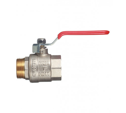 Кран шаровой латунный Valtec Base 1 ВР(г) х 1 НР(ш) ручка прямой (VT.215.N.06) Кран шаровой латунный Valtec Base 1 ВР(г) х 1 НР(ш) ручка прямой (VT.215.N.06)