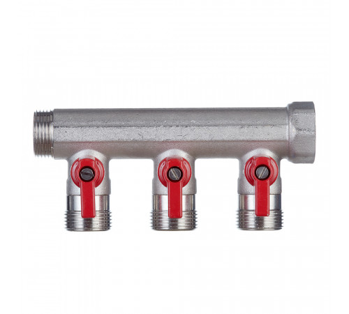 Коллектор Henco 3/4 ВР(г) х 3 выхода 3/4 НР(ш) ЕК х 3/4 НР(ш) с шаровыми кранами (VB050503-ROOD) Коллектор Henco 3/4 ВР(г) х 3 выхода 3/4 НР(ш) ЕК х 3/4 НР(ш) с шаровыми кранами (VB050503-ROOD)
