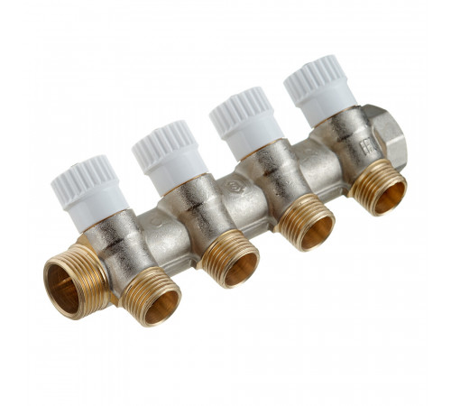 Коллектор Stout 3/4 ВР(г) х 4 выхода 1/2 НР(ш) х 3/4 НР(ш) регулируемый (SMB 6851 341204) Коллектор Stout 3/4 ВР(г) х 4 выхода 1/2 НР(ш) х 3/4 НР(ш) регулируемый (SMB 6851 341204)