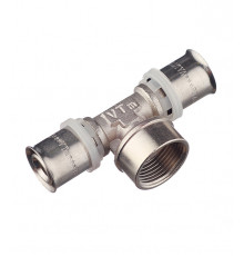 Тройник VALTEC (VTm.232.N.200520) 20(пресс) х 3/4 ВР(г) х 20(пресс)