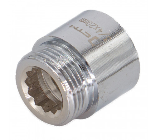 Удлинитель CTM 50 мм х 1 ВР(г) х 1 НР(ш) латунный (CREMF150)