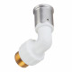 Угол Henco (5PKW-3206) 32(пресс) х 1 НР(ш) белый PVDF