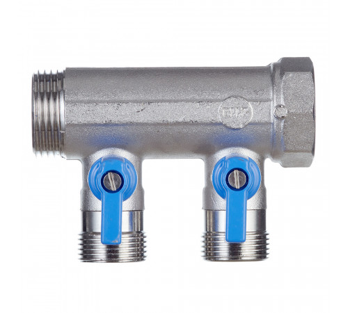 Коллектор Henco 1 ВР(г) х 2 выхода 3/4 НР(ш) ЕК х 1 НР(ш) с шаровыми кранами (VB060502-BLAUW) Коллектор Henco 1 ВР(г) х 2 выхода 3/4 НР(ш) ЕК х 1 НР(ш) с шаровыми кранами (VB060502-BLAUW)