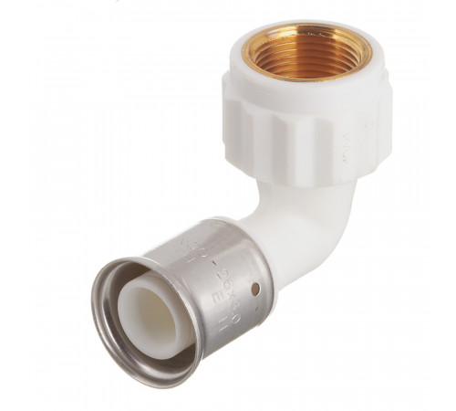Угол Henco (6PKW-2605) 26(пресс) х 3/4 ВР(г) PVDF белый