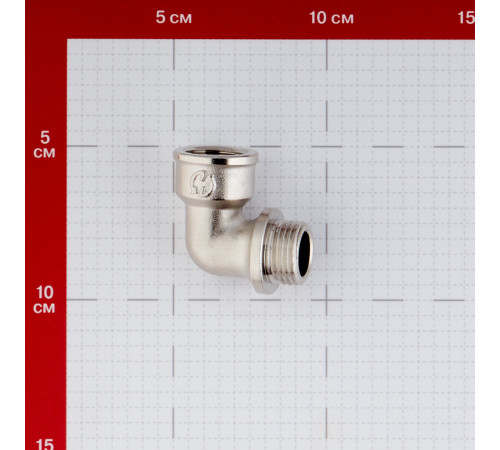 Угол Stout 1/2 ВР(г) х 1/2 НР(ш) с упором никелированный (SFT-0016-000012)