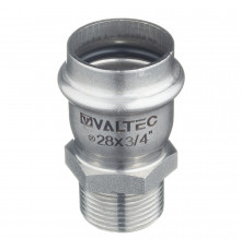 Соединитель VALTEC (VTi.901.I.002805) 28 мм х 3/4 НР(ш) нержавеющая сталь