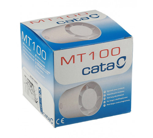 Вентилятор канальный осевой Cata MT-100 d100 мм слоновая кость Вентилятор канальный осевой Cata MT-100 d100 мм слоновая кость
