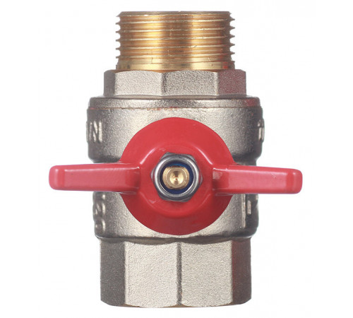 Кран шаровой латунный Valtec Base 3/4 ВР(г) х 3/4 НР(ш) бабочка прямой (VT.218.N.05)