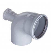Отвод Valfex d110х50 мм 87° пластиковый с выходом d50 мм фронтальный для внутренней канализации (23124150)