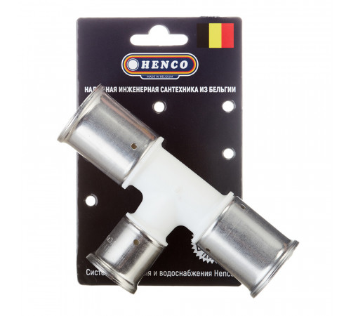 Тройник Henco (10PKW-322632) 32(пресс) х 26(пресс) х 32(пресс) белый PVDF Тройник Henco (10PKW-322632) 32(пресс) х 26(пресс) х 32(пресс) белый PVDF