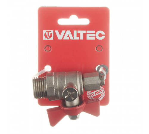 Кран шаровой латунный Valtec 1/2 НР(ш) х 1/4 ВР(г) для подключения манометра проходной бабочка прямой (VT.806.N.0402) Кран шаровой латунный Valtec 1/2 НР(ш) х 1/4 ВР(г) для подключения манометра проходной бабочка прямой (VT.806.N.0402)