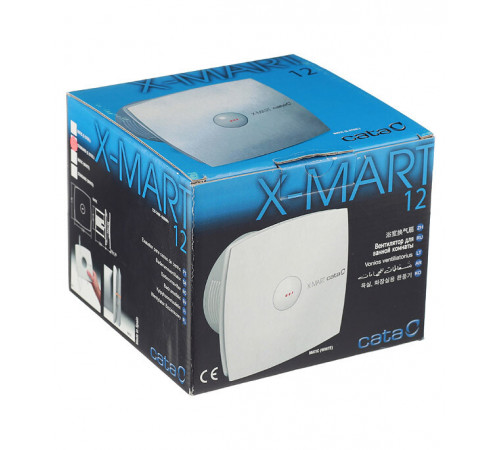 Вентилятор осевой Cata X-Mart 12 170х170 мм d120 мм серебро Вентилятор осевой Cata X-Mart 12 170х170 мм d120 мм серебро