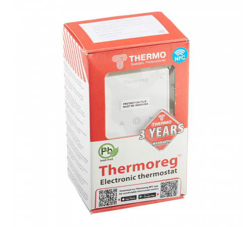 Терморегулятор электронный сенсорный для теплого пола Thermoreg TI-700 NFC белый с поддержкой NFC Терморегулятор электронный сенсорный для теплого пола Thermoreg TI-700 NFC белый с поддержкой NFC