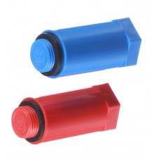 Заглушка полипропиленовая Valtec 1/2 НР(ш) красная/синяя (2 шт.) (VTp.792.M.04)