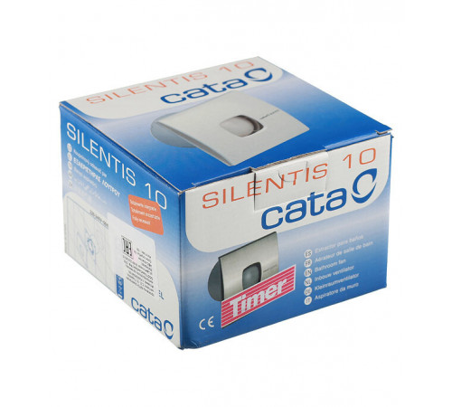Вентилятор осевой Cata Silentis 10Т с таймером 140х140 мм d100 мм слоновая кость Вентилятор осевой Cata Silentis 10Т с таймером 140х140 мм d100 мм слоновая кость