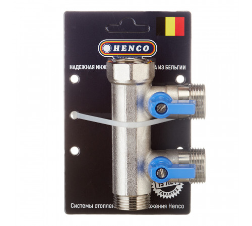 Коллектор Henco 3/4 ВР(г) х 2 выхода 3/4 НР(ш) ЕК х 3/4 НР(ш) с шаровыми кранами (VB050502-BLAUW) Коллектор Henco 3/4 ВР(г) х 2 выхода 3/4 НР(ш) ЕК х 3/4 НР(ш) с шаровыми кранами (VB050502-BLAUW)