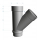 Тройник трубы Docke Lux пластиковый d100 мм 45° пломбир RAL 9003