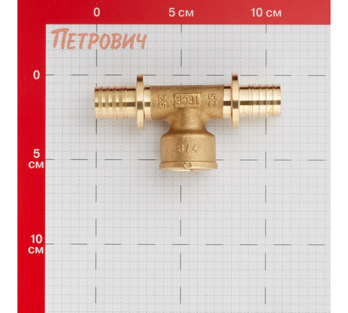 Тройник Tece 25 мм х 3/4 ВР(г) х 25 мм латунный (769525)