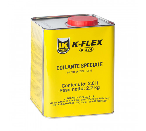 Клей контактный каучуковый K-FLEX К-414 для трубной изоляции 2,6 л Клей контактный каучуковый K-FLEX К-414 для трубной изоляции 2,6 л