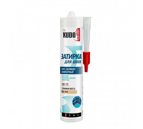 Герметик силиконовый затирка Kudo Home слоновая кость RAL 1015 280 мл Герметик силиконовый затирка Kudo Home слоновая кость RAL 1015 280 мл