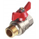 Кран шаровой латунный Valtec Base 1/2 ВР(г) х 1/2 НР(ш) бабочка прямой (VT.218.N.04)