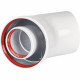 Отвод коаксиальный Rommer d60/100 мм 45° комплект