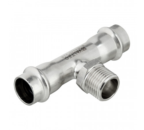 Тройник Valtec (VTi.933.I.180418) 18 мм х 1/2 НР(ш) х 18 мм нержавеющая сталь Тройник Valtec (VTi.933.I.180418) 18 мм х 1/2 НР(ш) х 18 мм нержавеющая сталь