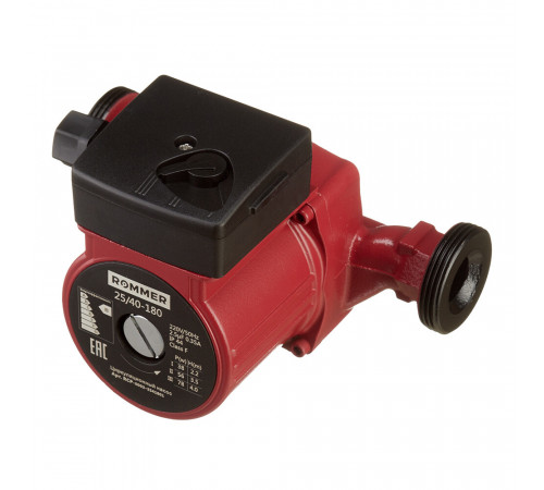 Циркуляционный насос для систем отопления Rommer 25/40 DN25 подъем 4 м 180 мм с гайками (RCP-0002-2541801) Циркуляционный насос для систем отопления Rommer 25/40 DN25 подъем 4 м 180 мм с гайками (RCP-0002-2541801)