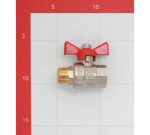 Кран шаровой латунный Valtec Base 1/2 ВР(г) х 1/2 НР(ш) бабочка прямой (VT.218.N.04) Кран шаровой латунный Valtec Base 1/2 ВР(г) х 1/2 НР(ш) бабочка прямой (VT.218.N.04)