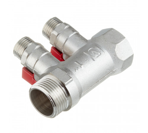 Коллектор Valtec 1 ВР(г) х 2 выхода 1/2 НР(ш) х 1 НР(ш) с шаровыми кранами (VTc.580.N.0602) Коллектор Valtec 1 ВР(г) х 2 выхода 1/2 НР(ш) х 1 НР(ш) с шаровыми кранами (VTc.580.N.0602)