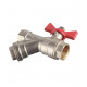 Кран шаровой латунный Valtec 1/2 ВР(г) х 1/2 ВР(г) бабочка с фильтром прямой (VT.293.N.04)