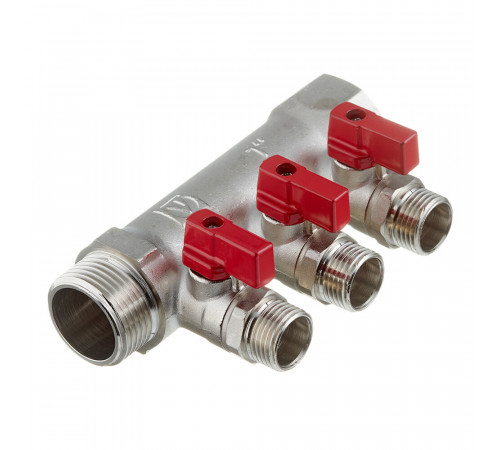 Коллектор Valtec 1 ВР(г) х 3 выхода 1/2 НР(ш) х 1 НР(ш) с шаровыми кранами (VTc.580.N.0603) Коллектор Valtec 1 ВР(г) х 3 выхода 1/2 НР(ш) х 1 НР(ш) с шаровыми кранами (VTc.580.N.0603)
