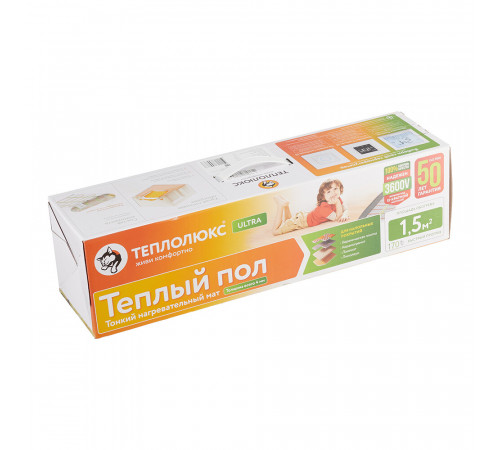 Теплый пол нагревательный мат Теплолюкс ULTRA 1,5 кв.м 170 (260) Вт