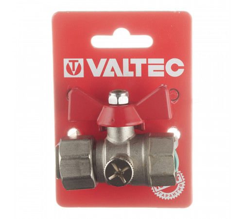 Кран шаровой латунный Valtec 1/2 ВР(г) х 1/2 ВР(г) для подключения манометра проходной бабочка прямой (VT.807.N.0404) Кран шаровой латунный Valtec 1/2 ВР(г) х 1/2 ВР(г) для подключения манометра проходной бабочка прямой (VT.807.N.0404)