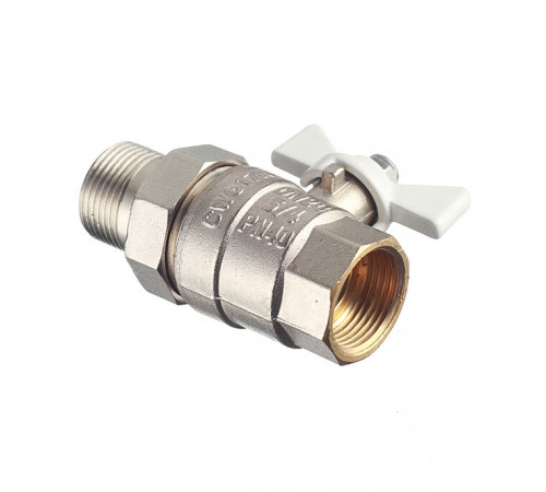 Кран шаровой латунный Valtec Base 3/4 ВР(г) х 3/4 НР(ш) бабочка с полусгоном прямой (VT.227.NW.05) Кран шаровой латунный Valtec Base 3/4 ВР(г) х 3/4 НР(ш) бабочка с полусгоном прямой (VT.227.NW.05)