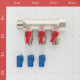 Коллектор Valtec 3/4 ВР(г) х 3 выхода 1/2 НР(ш) х 3/4 НР(ш) с шаровыми кранами (VTc.580.N.0503)