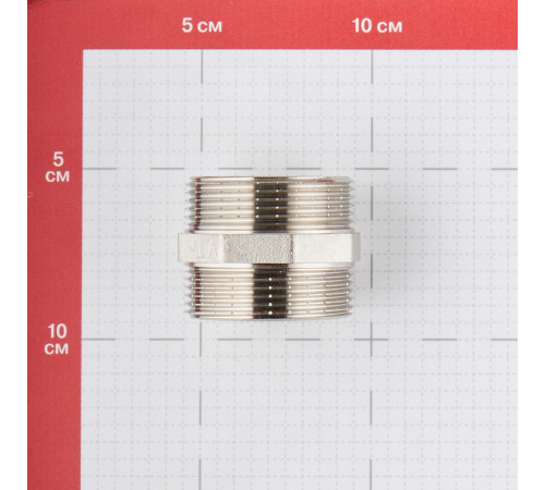 Ниппель Valtec 1 1/2 НР(ш) х 1 1/2 НР(ш) латунный (VTr.582.N.0008) Ниппель Valtec 1 1/2 НР(ш) х 1 1/2 НР(ш) латунный (VTr.582.N.0008)