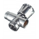 Кран шаровой латунный Valtec 1/2 ВР(г) х 3/4 НР(ш) х 1/2 НР(ш) к бытовой технике вентиль трехходовой (VT.255.N.04)