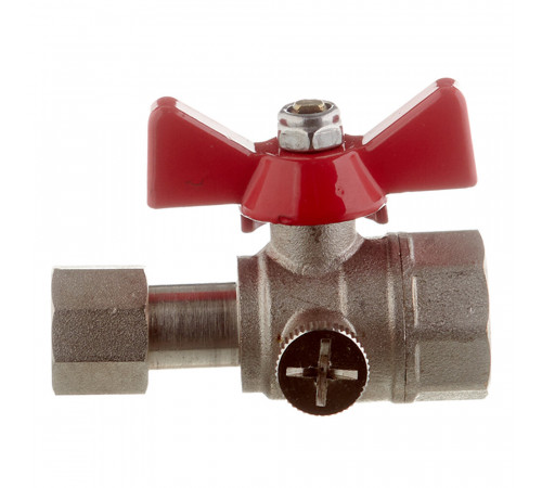 Кран шаровой латунный Valtec 1/2 ВР(г) х 3/8 ВР(г) для подключения манометра проходной бабочка прямой (VT.807.N.0403) Кран шаровой латунный Valtec 1/2 ВР(г) х 3/8 ВР(г) для подключения манометра проходной бабочка прямой (VT.807.N.0403)