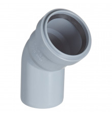 Отвод Valfex d50 мм 45° пластиковый для внутренней канализации