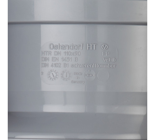 Переходник Ostendorf HTR d110х90 мм пластиковый эксцентрический для внутренней канализации (115700) Переходник Ostendorf HTR d110х90 мм пластиковый эксцентрический для внутренней канализации (115700)